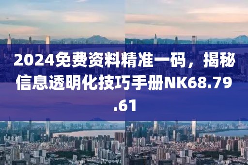 2024免费资料精准一码，揭秘信息透明化技巧手册NK68.79.61