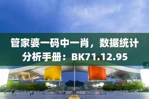 管家婆一码中一肖，数据统计分析手册：BK71.12.95