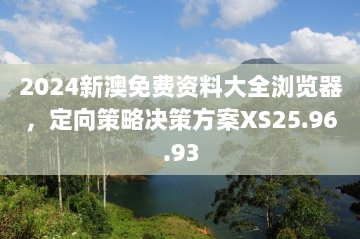 2024新澳免费资料大全浏览器，定向策略决策方案XS25.96.93