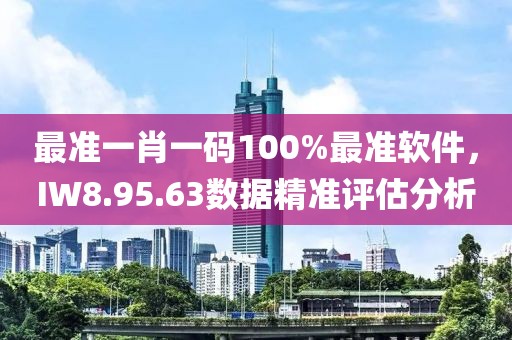 最准一肖一码100%最准软件，IW8.95.63数据精准评估分析