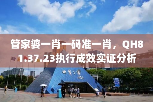 管家婆一肖一码准一肖，QH81.37.23执行成效实证分析