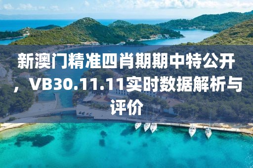 新澳门精准四肖期期中特公开，VB30.11.11实时数据解析与评价