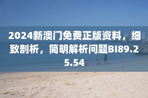2024新澳门免费正版资料，细致剖析，简明解析问题BI89.25.54