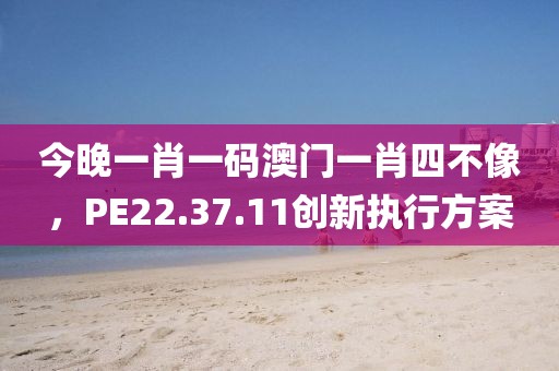 今晚一肖一码澳门一肖四不像，PE22.37.11创新执行方案