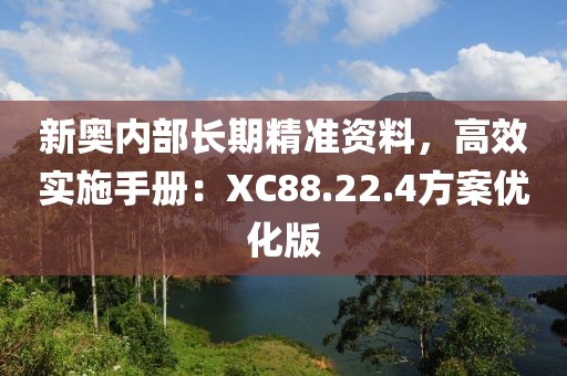 新奥内部长期精准资料，高效实施手册：XC88.22.4方案优化版