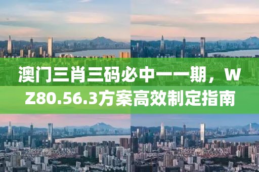 澳门三肖三码必中一一期，WZ80.56.3方案高效制定指南