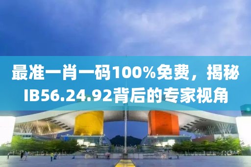 最准一肖一码100%免费，揭秘IB56.24.92背后的专家视角