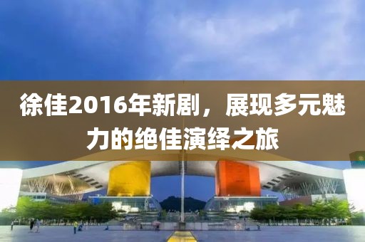 徐佳2016年新剧，展现多元魅力的绝佳演绎之旅