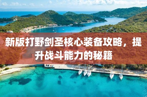 新版打野剑圣核心装备攻略，提升战斗能力的秘籍