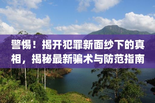 警惕！揭开犯罪新面纱下的真相，揭秘最新骗术与防范指南