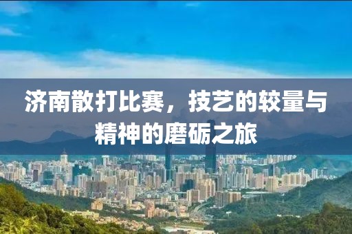 济南散打比赛，技艺的较量与精神的磨砺之旅