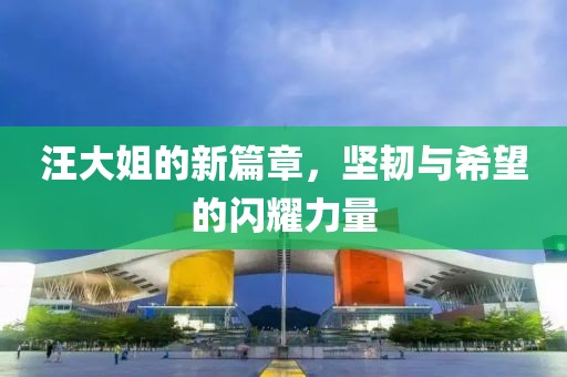 汪大姐的新篇章，坚韧与希望的闪耀力量