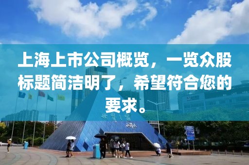 上海上市公司概览，一览众股标题简洁明了，希望符合您的要求。