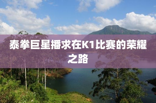 泰拳巨星播求在K1比赛的荣耀之路