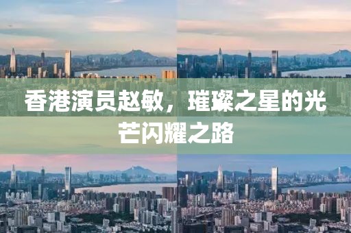香港演员赵敏，璀璨之星的光芒闪耀之路