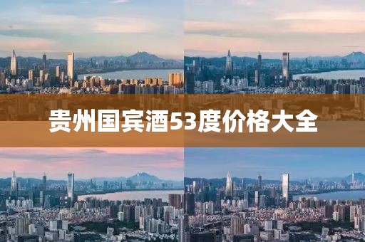 贵州国宾酒53度价格大全