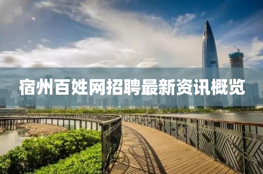 宿州百姓网招聘最新资讯概览