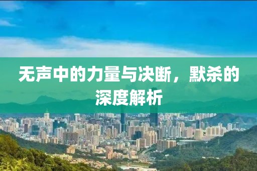 无声中的力量与决断，默杀的深度解析