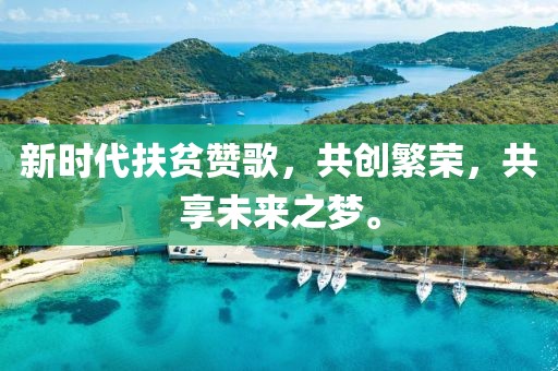 新时代扶贫赞歌，共创繁荣，共享未来之梦。