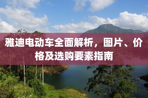 雅迪电动车全面解析，图片、价格及选购要素指南