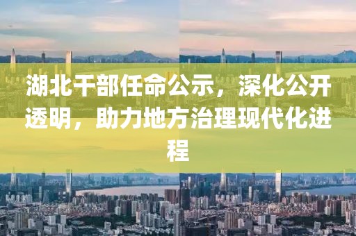 湖北干部任命公示，深化公开透明，助力地方治理现代化进程