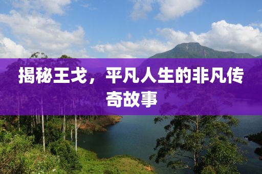 揭秘王戈，平凡人生的非凡传奇故事
