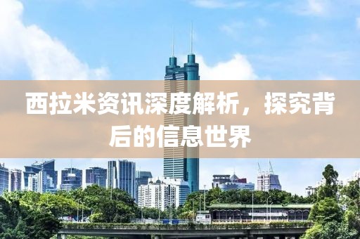 西拉米资讯深度解析，探究背后的信息世界
