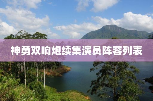 神勇双响炮续集演员阵容列表