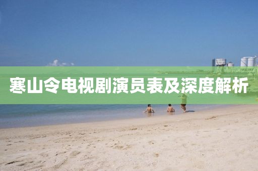 寒山令电视剧演员表及深度解析