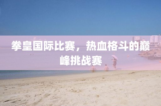 拳皇国际比赛，热血格斗的巅峰挑战赛