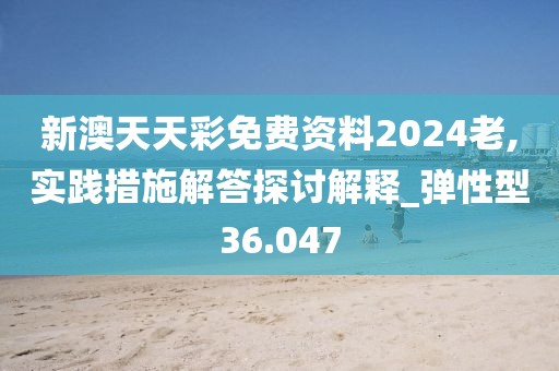 新澳天天彩免费资料2024老,实践措施解答探讨解释_弹性型36.047