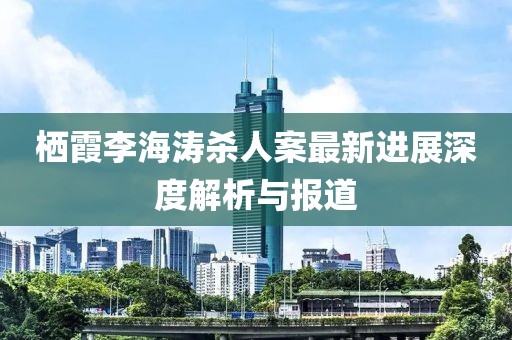 栖霞李海涛杀人案最新进展深度解析与报道