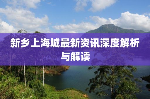 新乡上海城最新资讯深度解析与解读