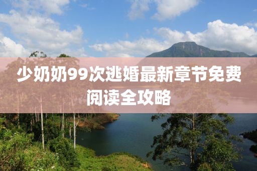 少奶奶99次逃婚最新章节免费阅读全攻略