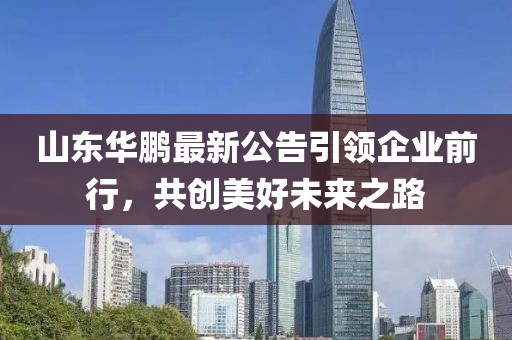 山东华鹏最新公告引领企业前行，共创美好未来之路