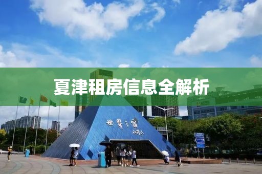 夏津租房信息全解析