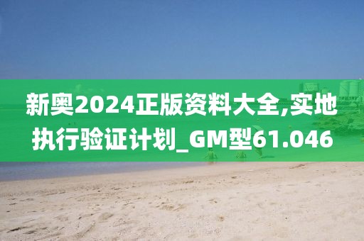 新奥2024正版资料大全,实地执行验证计划_GM型61.046