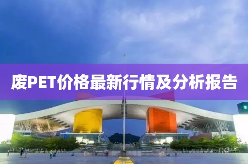 废PET价格最新行情及分析报告