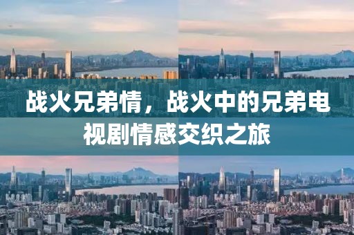 战火兄弟情，战火中的兄弟电视剧情感交织之旅