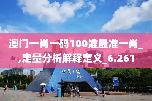 澳门一肖一码100准最准一肖_,定量分析解释定义_6.261