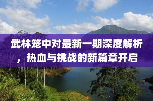 武林笼中对最新一期深度解析，热血与挑战的新篇章开启