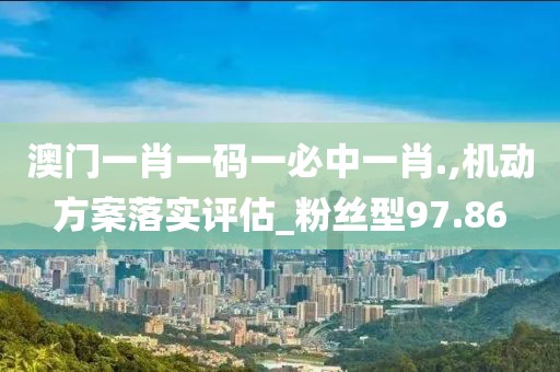 澳门一肖一码一必中一肖.,机动方案落实评估_粉丝型97.86
