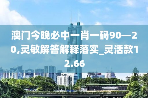 澳门今晚必中一肖一码90—20,灵敏解答解释落实_灵活款12.66
