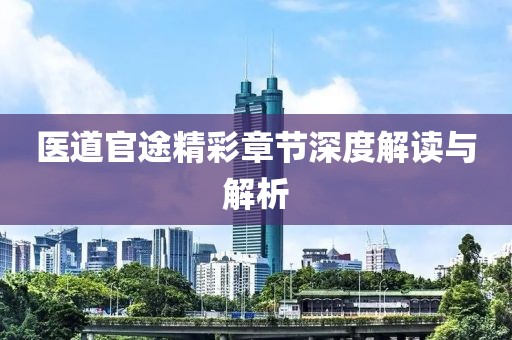 医道官途精彩章节深度解读与解析