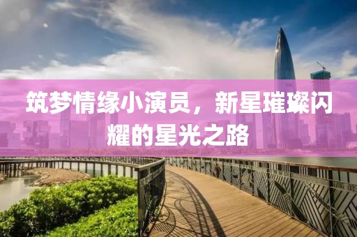 筑梦情缘小演员，新星璀璨闪耀的星光之路