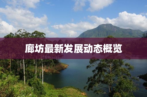 廊坊最新发展动态概览