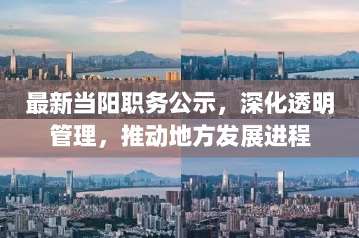 最新当阳职务公示，深化透明管理，推动地方发展进程