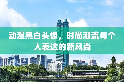 动漫黑白头像，时尚潮流与个人表达的新风尚