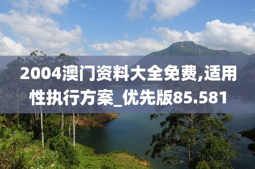 2004澳门资料大全免费,适用性执行方案_优先版85.581
