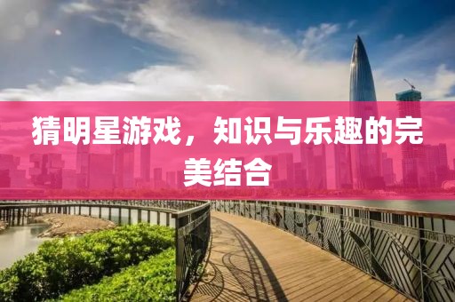 猜明星游戏，知识与乐趣的完美结合